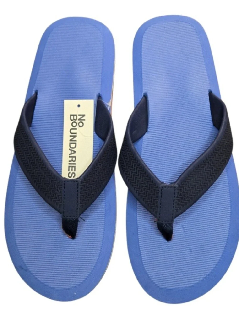 No Boundaries Ocean Flip Flops in Blue, Size 12 Men's NWT!